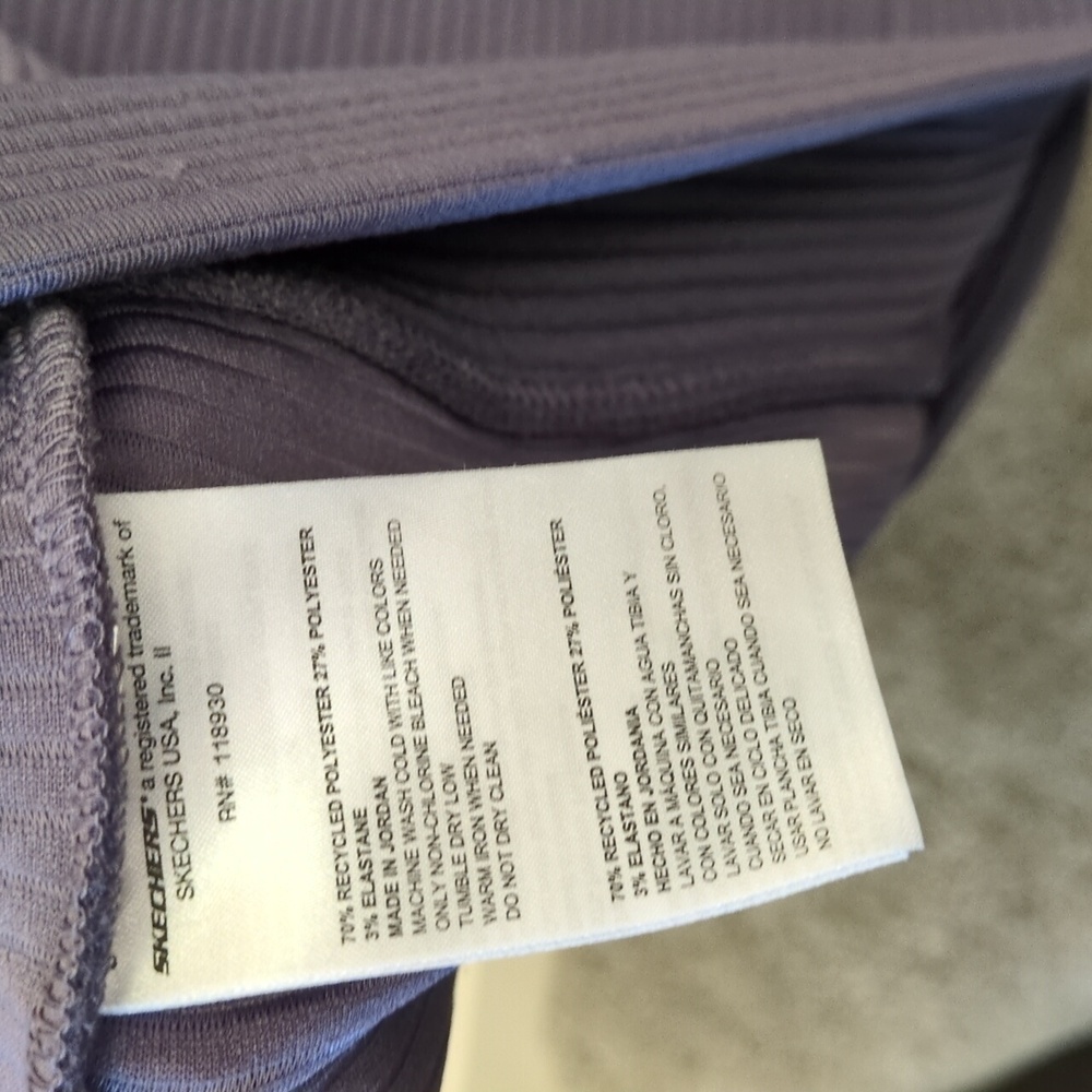 Skechers Hoodless Hoodie Zip Up Jacket Purple Size Large - Picture 5 of 5